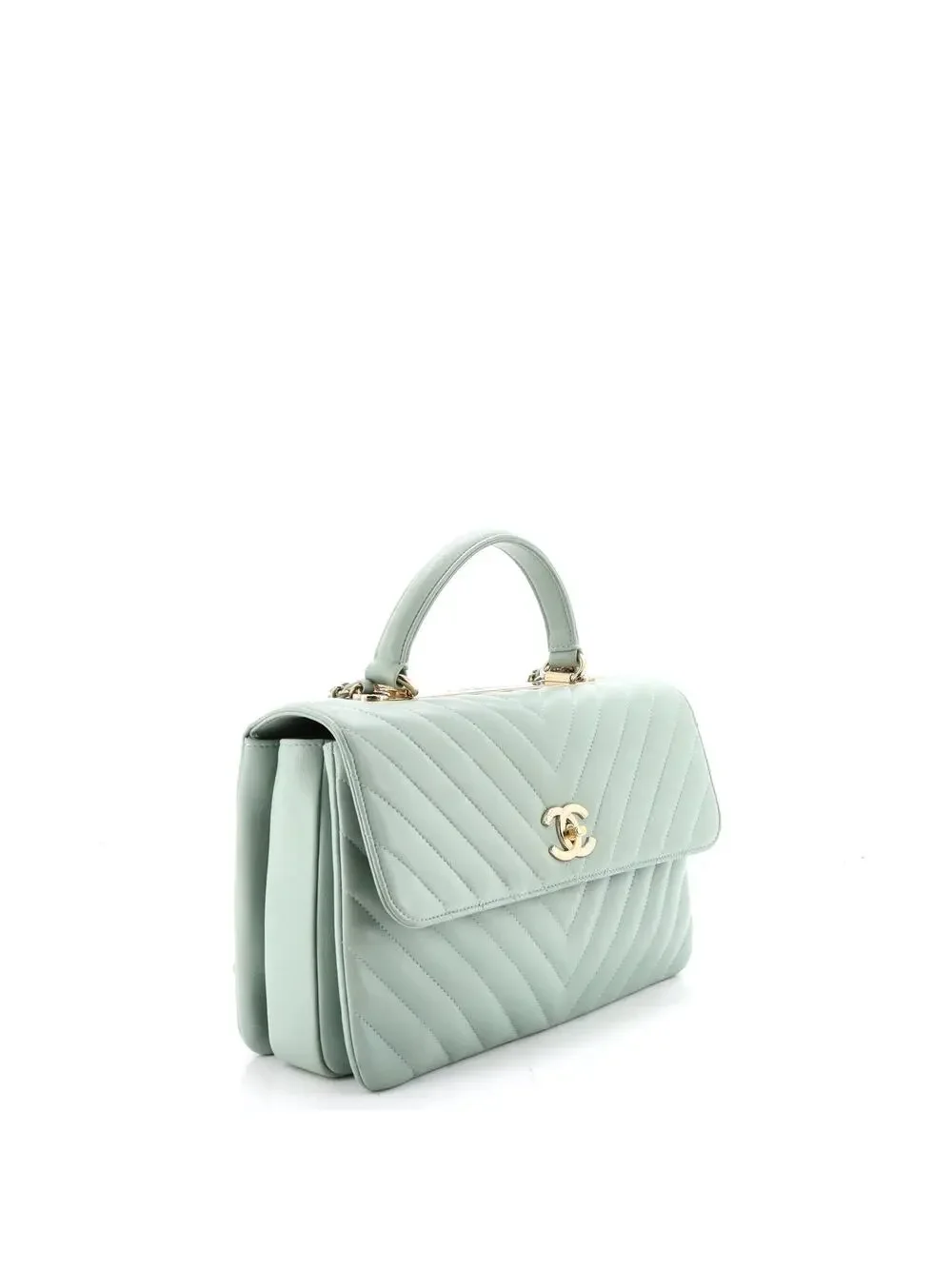 Chanel Trendy Cc Top Handle Bag Chevron #281422C47B
